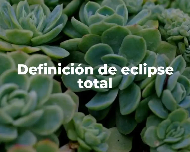 Definición de eclipse total