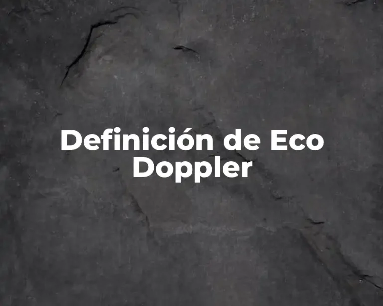Definición de Eco Doppler