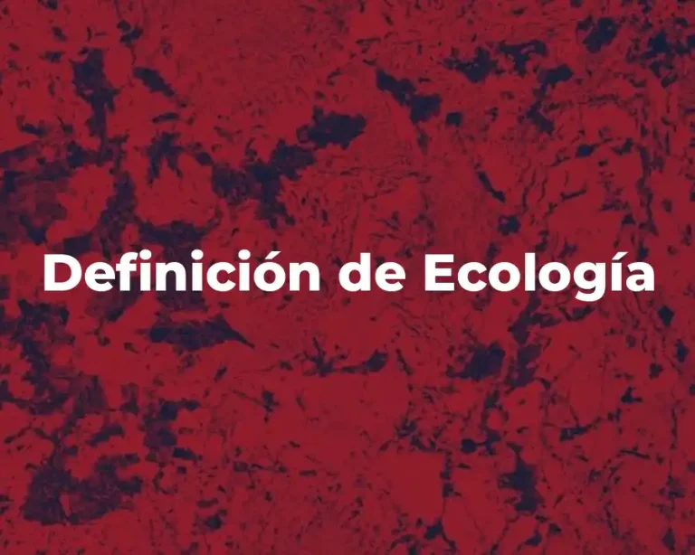 Definición de Ecología