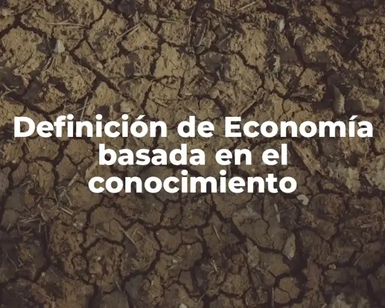 Definición de Economía basada en el conocimiento
