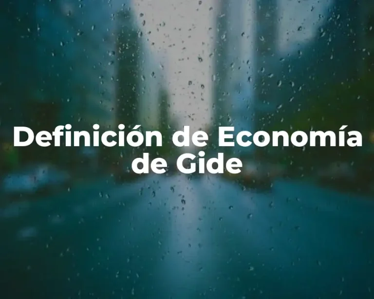 Definición de Economía de Gide