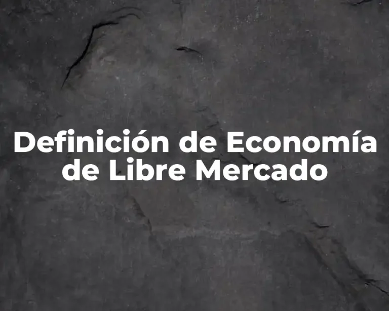 Definición de Economía de Libre Mercado