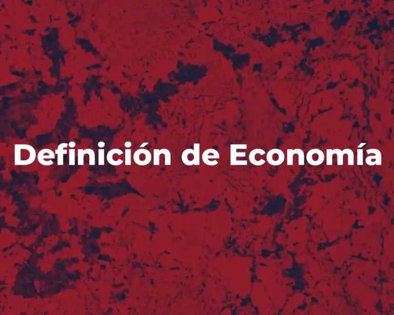 Definición de Economía