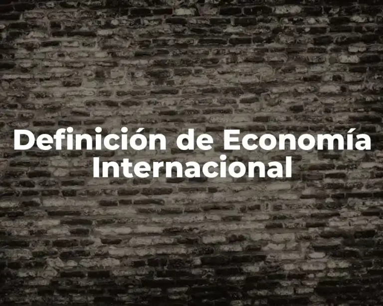 Definición de Economía Internacional