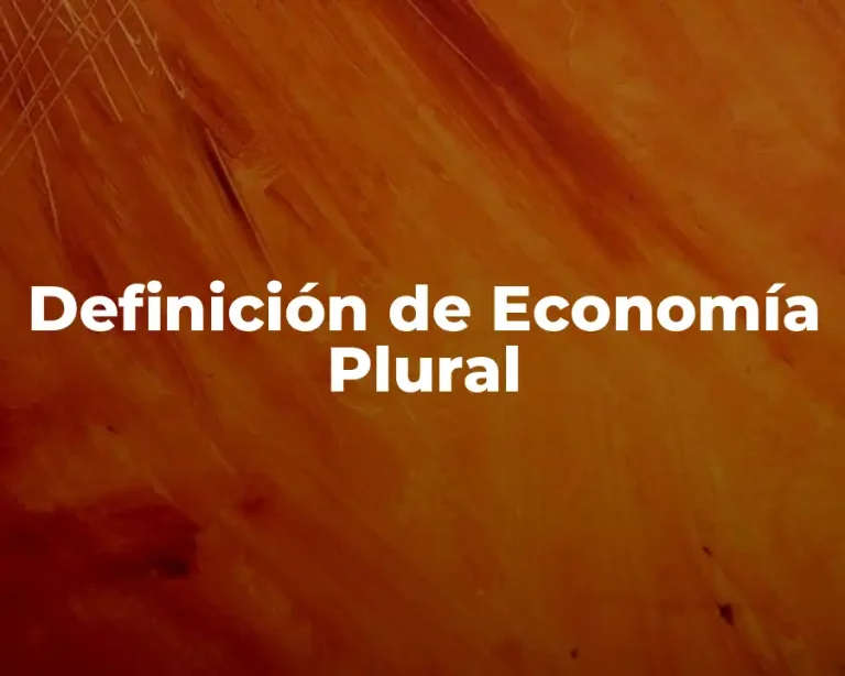 Definición de Economía Plural