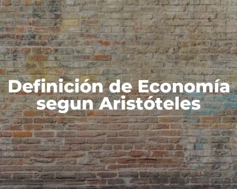 Definición de Economía segun Aristóteles