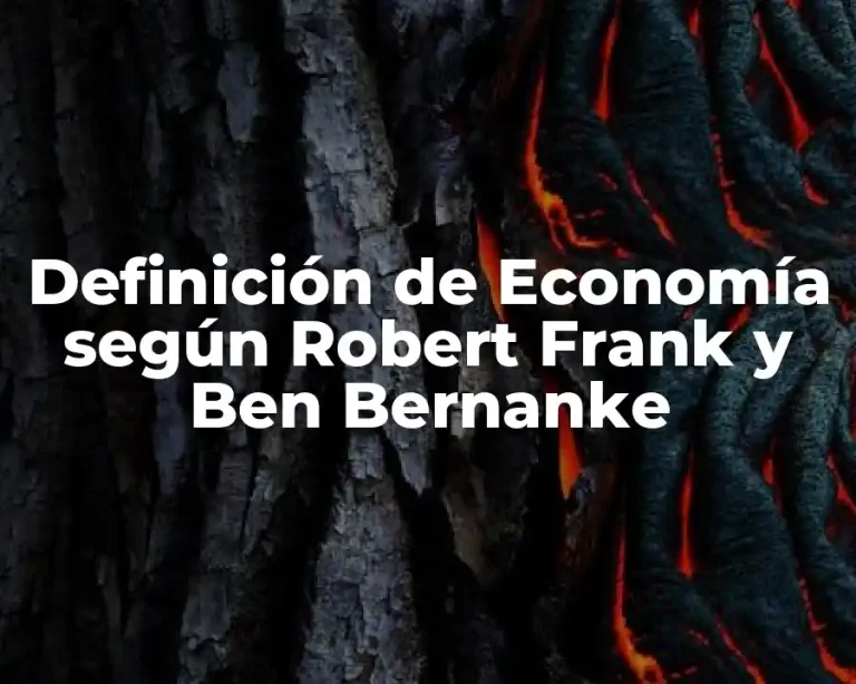 Definición de Economía según Robert Frank y Ben Bernanke