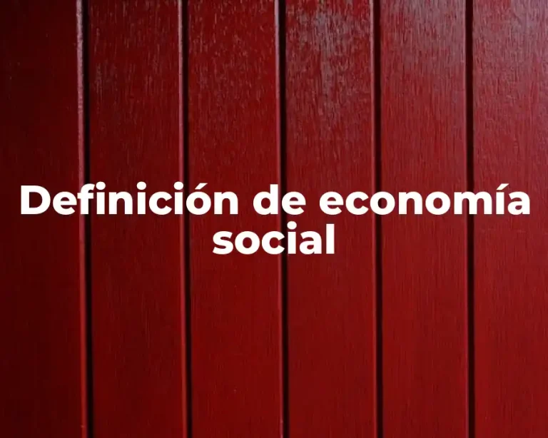 Definición de economía social
