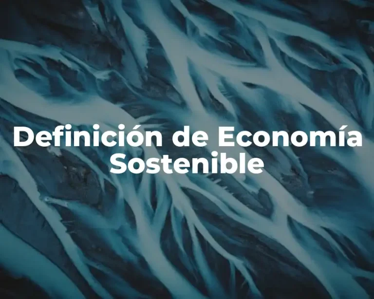 Definición de Economía Sostenible