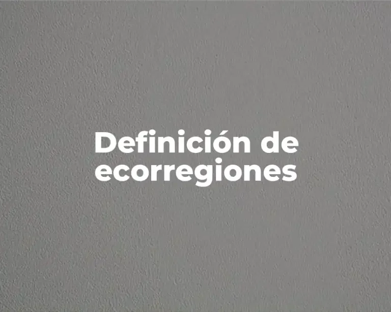 Definición de ecorregiones