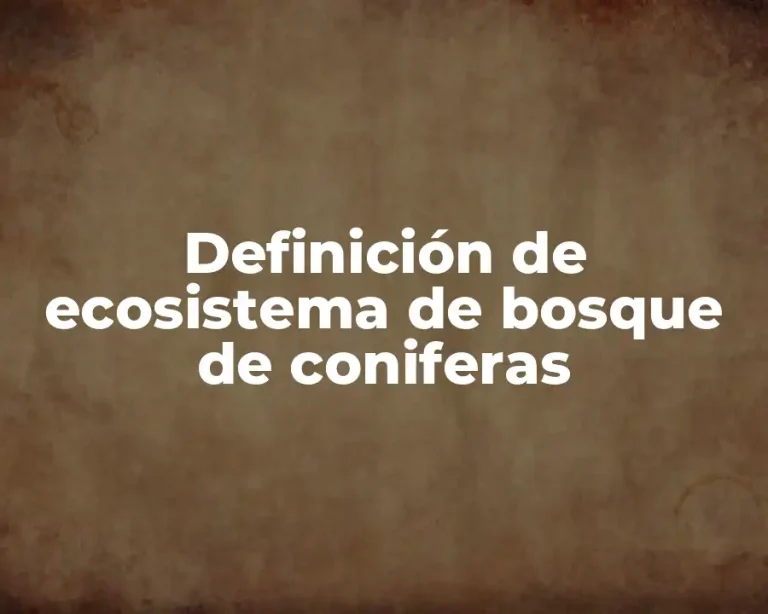 Definición de ecosistema de bosque de coniferas