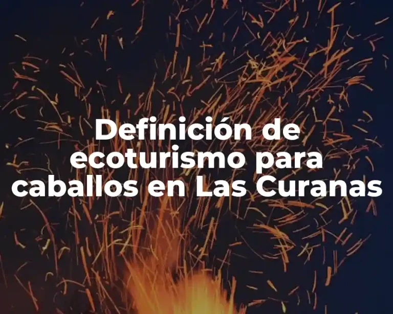 Definición de ecoturismo para caballos en Las Curanas