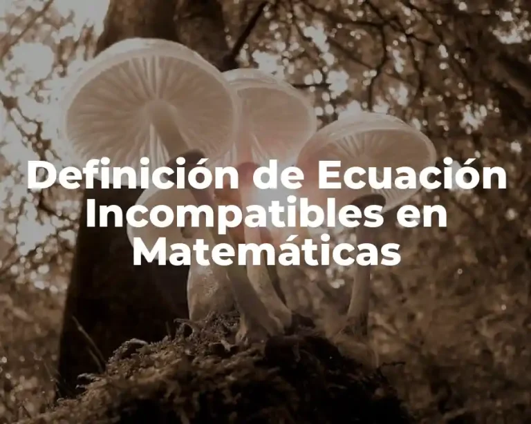 Definición de Ecuación Incompatibles en Matemáticas