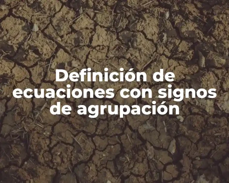 Definición de ecuaciones con signos de agrupación
