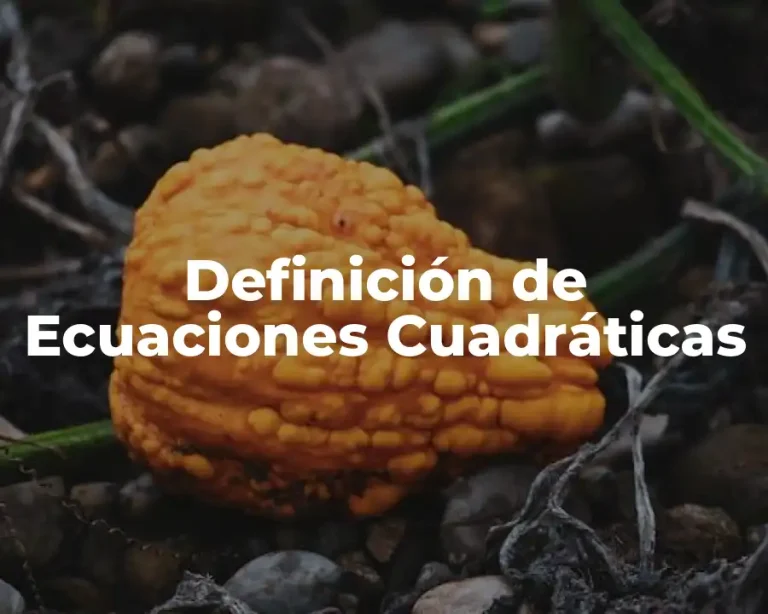 Definición de Ecuaciones Cuadráticas