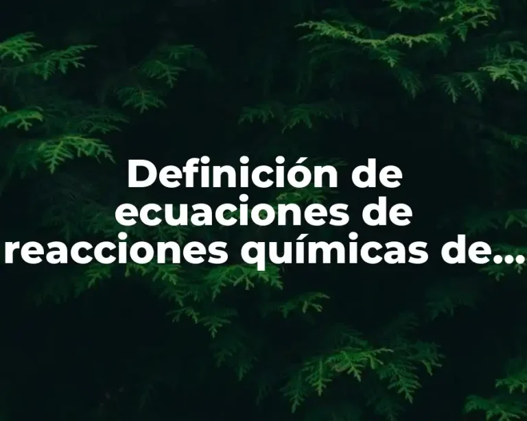 Definición de ecuaciones de reacciones químicas de óxido