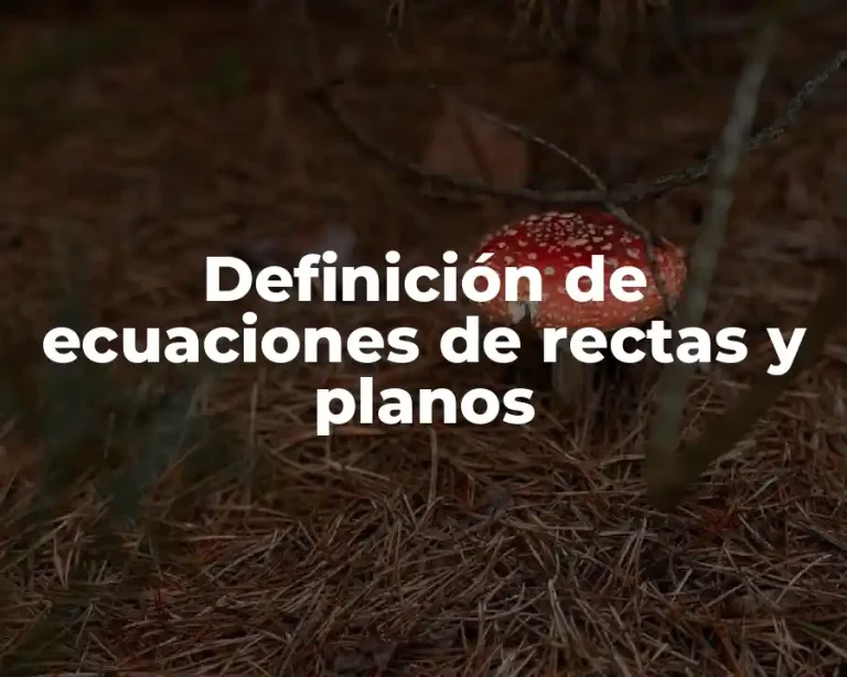 Definición de ecuaciones de rectas y planos