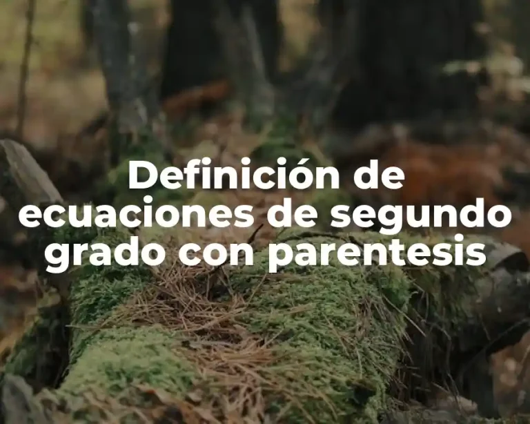 Definición de ecuaciones de segundo grado con parentesis