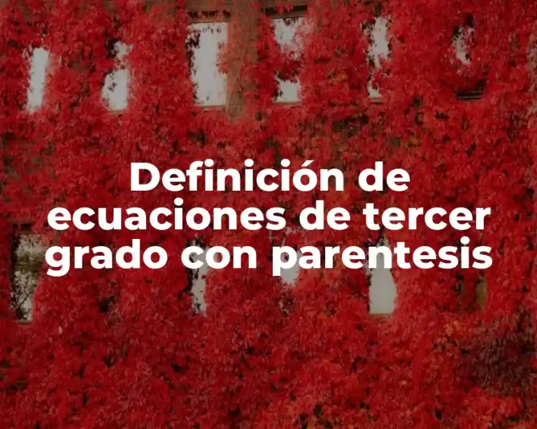 Definición de ecuaciones de tercer grado con parentesis