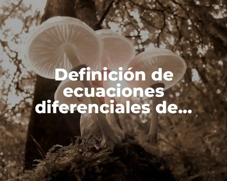 Definición de ecuaciones diferenciales de variables separables