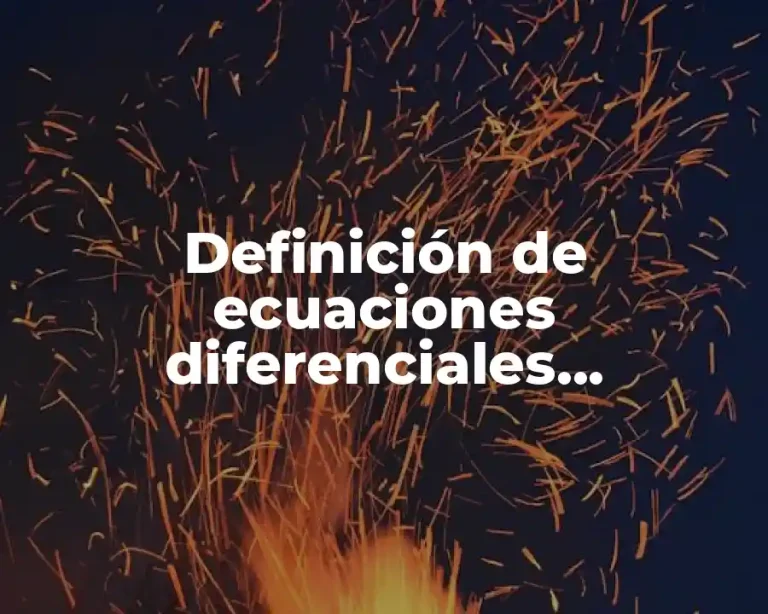 Definición de ecuaciones diferenciales separables