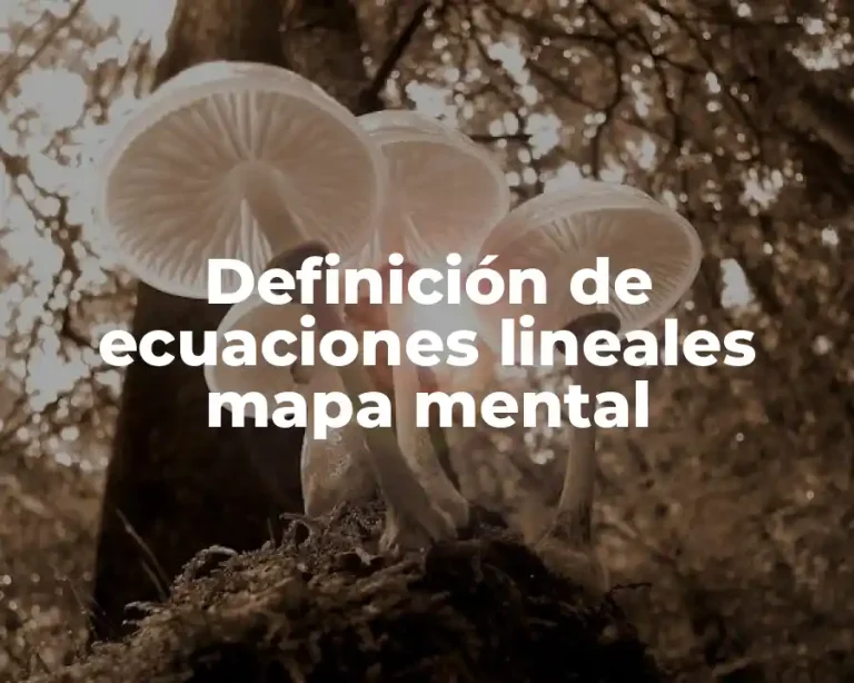 Definición de ecuaciones lineales mapa mental