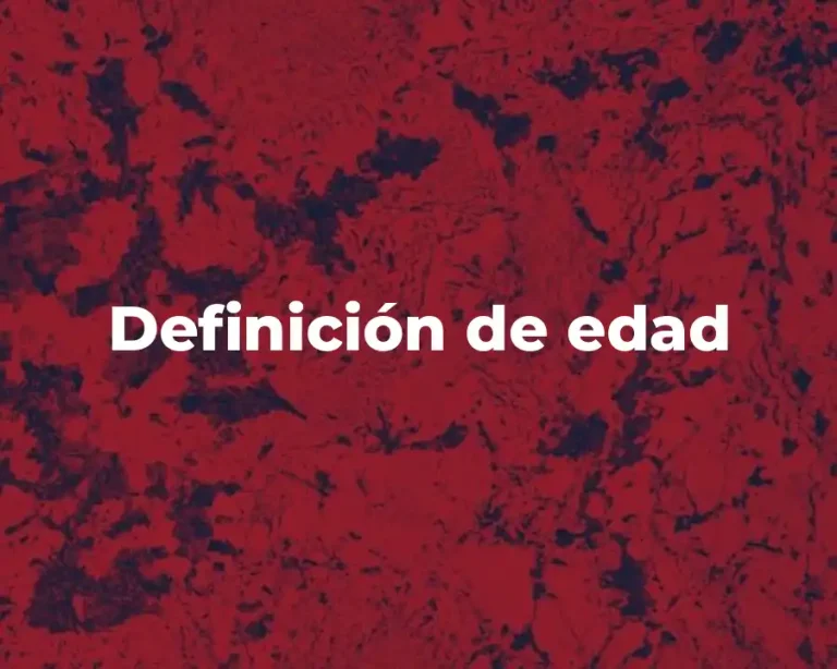 Definición de edad