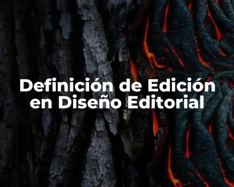 Definición de Edición en Diseño Editorial