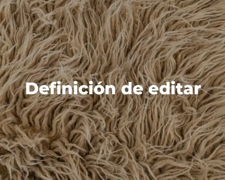 Definición de editar