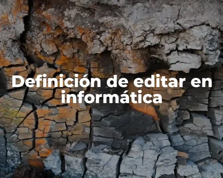 Definición de editar en informática