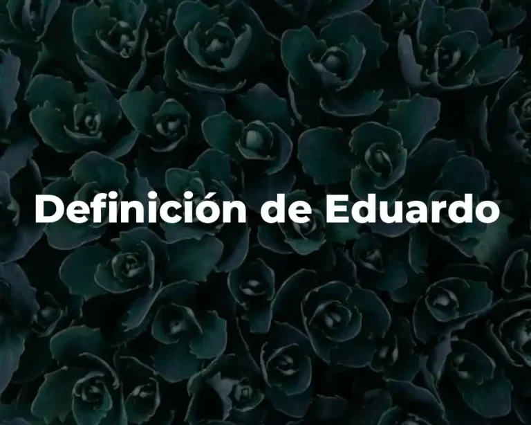 Definición de Eduardo