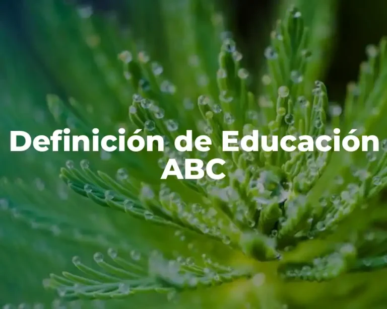 Definición de Educación ABC