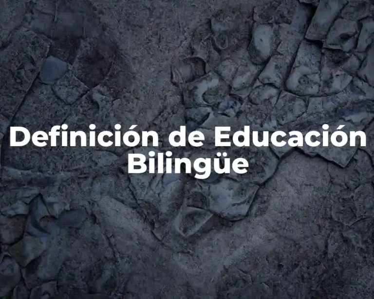 Definición de Educación Bilingüe