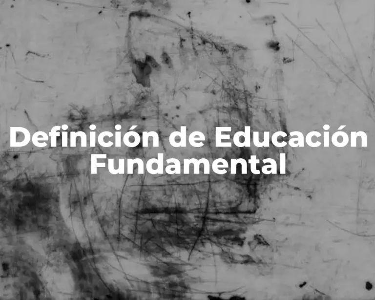Definición de Educación Fundamental