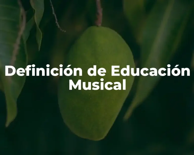 Definición de Educación Musical
