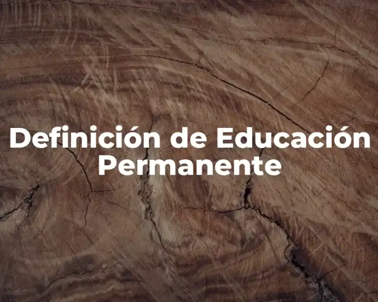 Definición de Educación Permanente