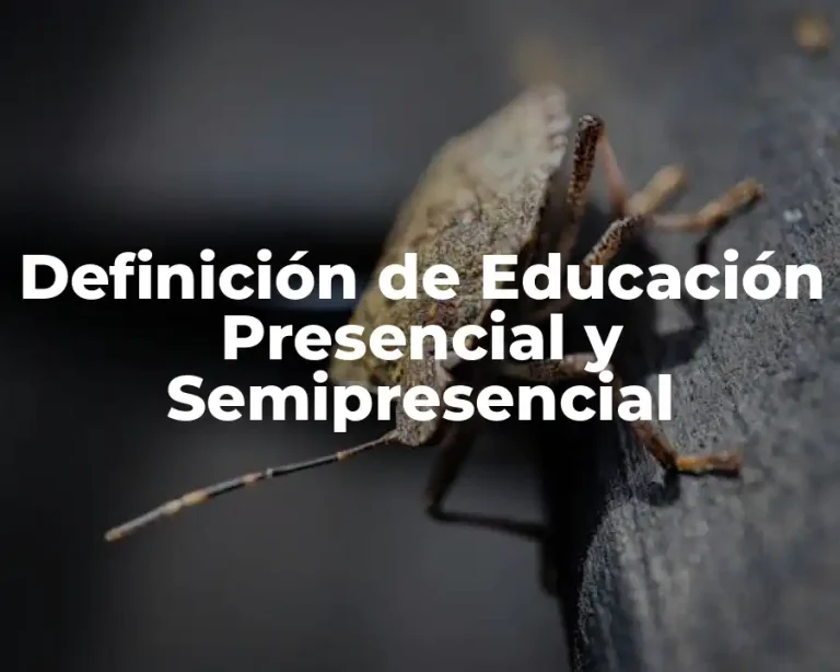 Definición de Educación Presencial y Semipresencial
