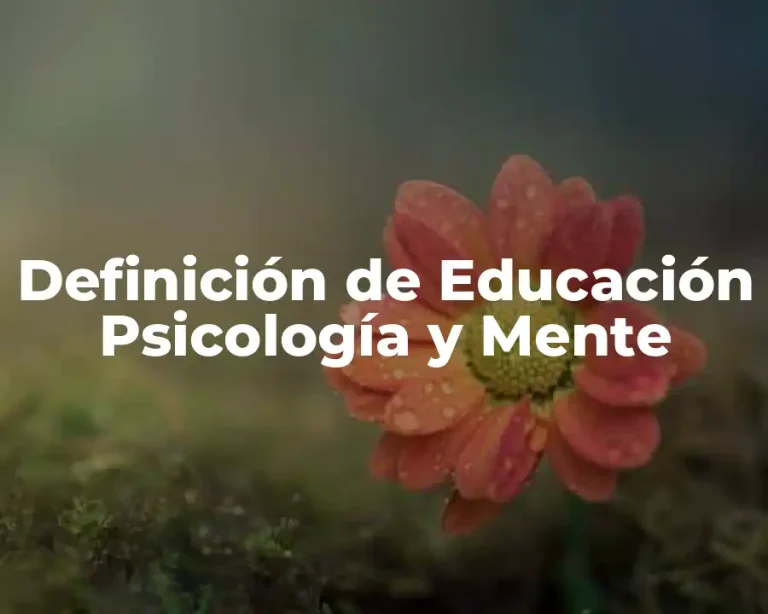 Definición de Educación Psicología y Mente