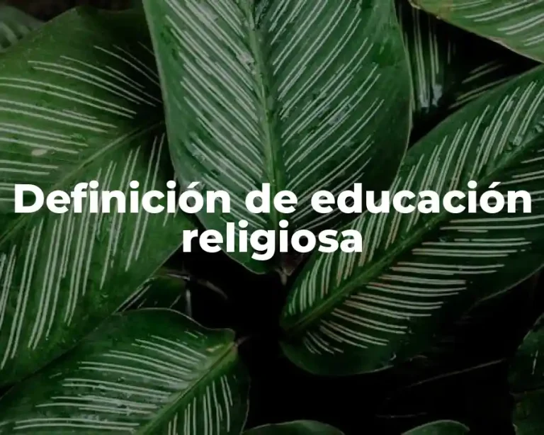 Definición de educación religiosa
