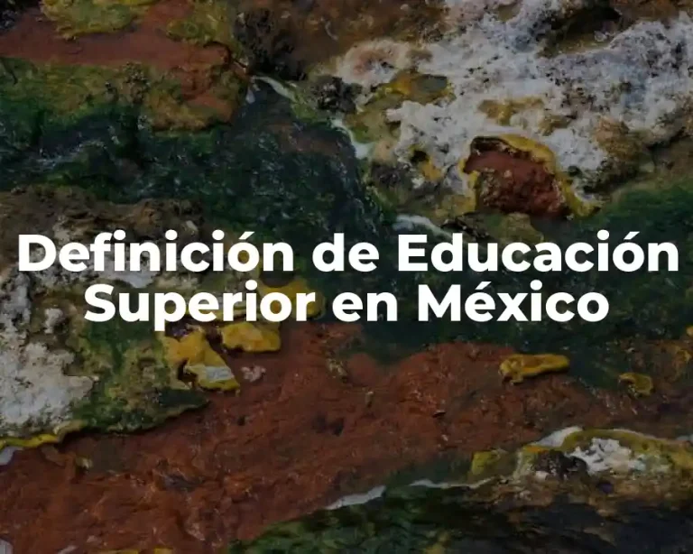 Definición de Educación Superior en México