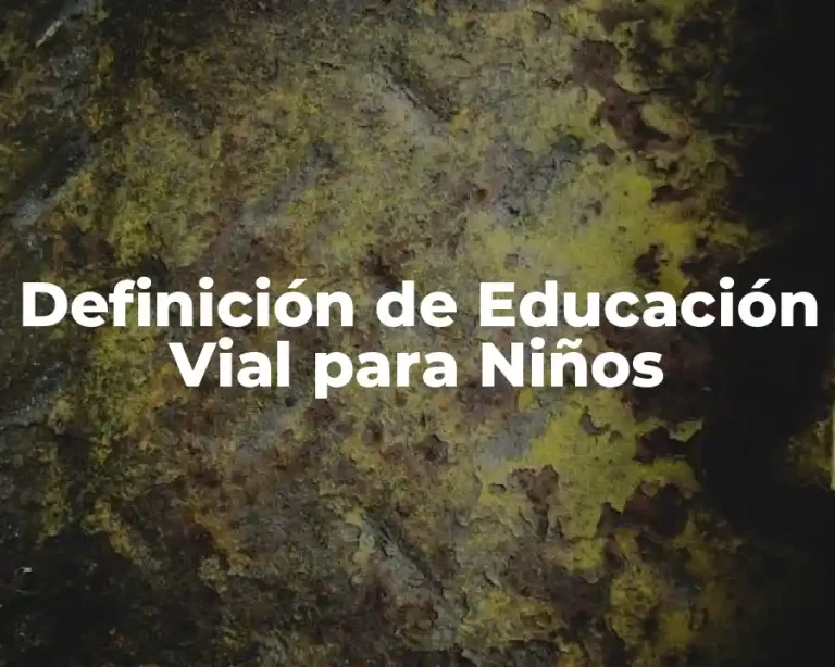 Definición de Educación Vial para Niños