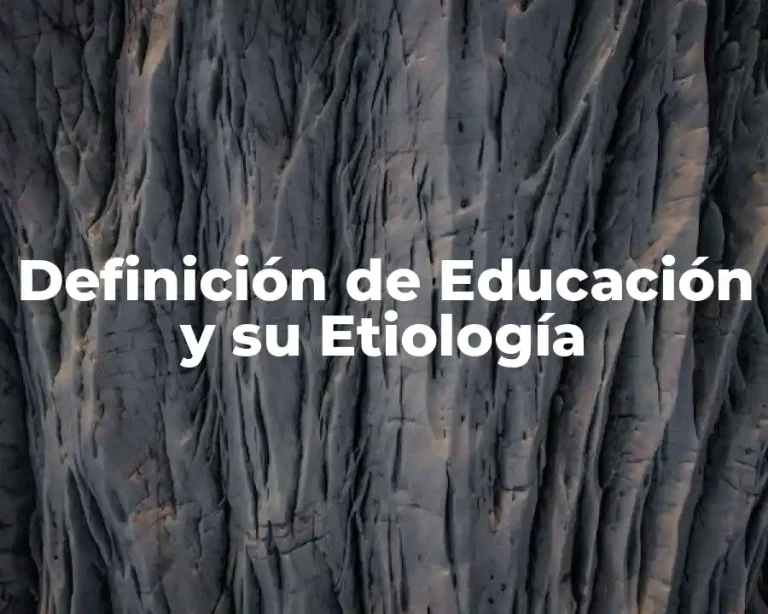 Definición de Educación y su Etiología