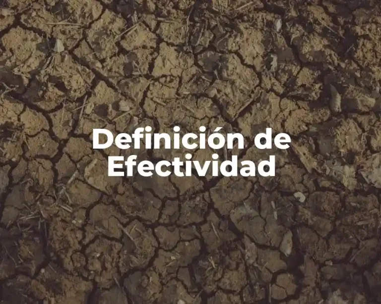 Definición de Efectividad
