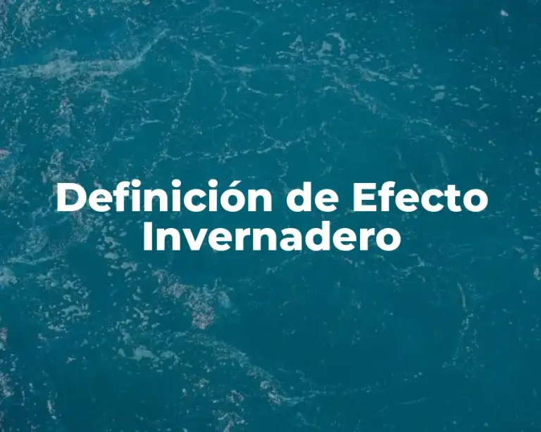 Definición de Efecto Invernadero