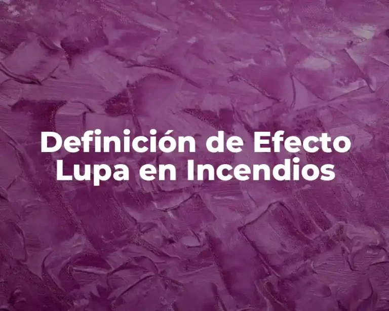 Definición de Efecto Lupa en Incendios