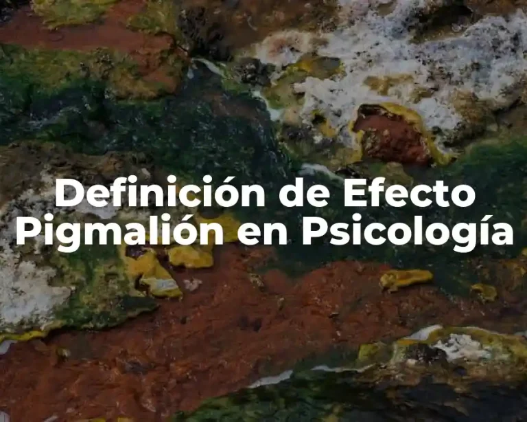 Definición de Efecto Pigmalión en Psicología