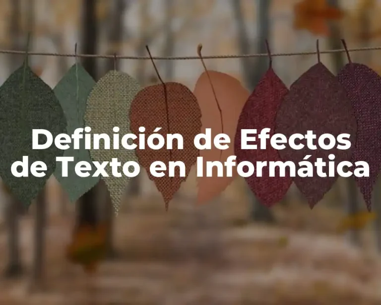 Definición de Efectos de Texto en Informática