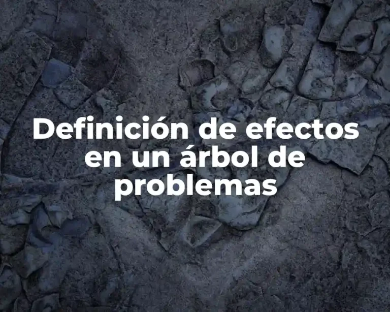 Definición de efectos en un árbol de problemas