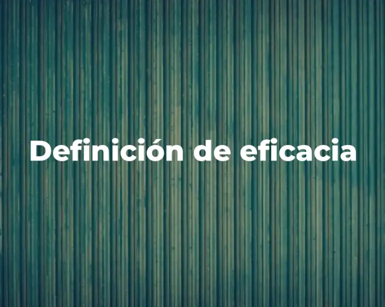 Definición de eficacia