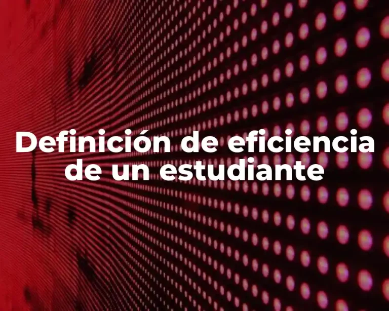 Definición de eficiencia de un estudiante